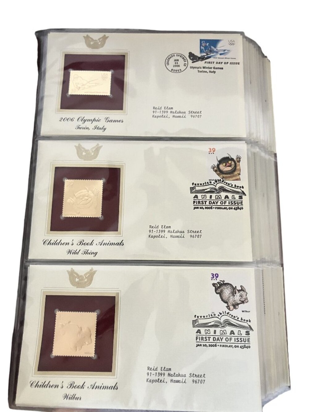 Childrens Book Animals & 2006 Olympic Games First Day Covers Stamp Collection